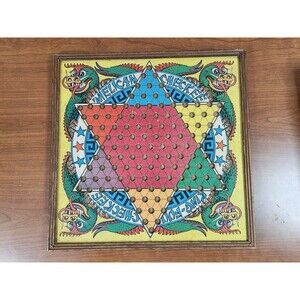 Vintage 1938 Straits Manufacturing King Fuu Board Game + Chess Set + Chess Book